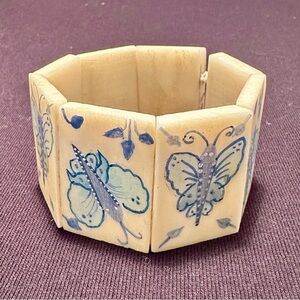 Butterfly Design Wooden Bracelet